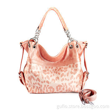 Sweet Gradient Leopard Prints Shoulder Bag with 15cm Depth, Made of PU